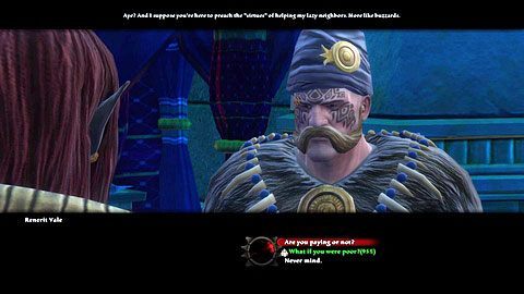 Jeśli przekonasz ich do wpłaty groźbą, podwyższą ceny swoich towarów - Adessa (2) | Zadania poboczne w Kingdoms of Amalur Reckoning - Kingdoms of Amalur: Reckoning - poradnik do gry