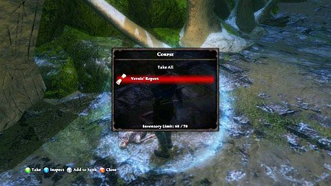 Jeżeli wilk zginie, udaj się w we wskazane miejsce M2(4) bez niego i zabierz leżący przy ciele dokument - The Midden | Zadania poboczne w Kingdoms of Amalur Reckoning - Kingdoms of Amalur: Reckoning - poradnik do gry