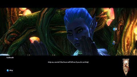 Idąc tunelem przed siebie spotkasz na swojej drodze Fae o imieniu Taibreah - Drowned Forest (1) | Zadania poboczne w Kingdoms of Amalur Reckoning - Kingdoms of Amalur: Reckoning - poradnik do gry