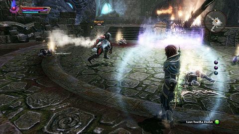 Jak tylko rozmowa dobiegnie końca, zostaniesz zaatakowany przez oddział Tuatha dowodzony przez najemnika Myrcyra - Drowned Forest (4) | Zadania poboczne w Kingdoms of Amalur Reckoning - Kingdoms of Amalur: Reckoning - poradnik do gry