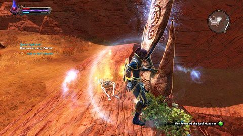 Ostatni kamień stoi na krawędzi przepaści w północno-wschodnim rogu lokacji - The Red Marches | Kamienie Lorestone w Kingdoms of Amalur Reckoning - Kingdoms of Amalur: Reckoning - poradnik do gry
