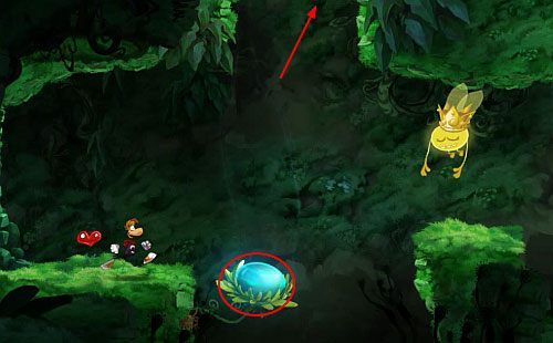 Wróć na dół i zacznij zbierać LK i L wspinając się w górę - W górę i w dół (300 L, 1:50) | Świątynia Łaskotek | Rayman Origins - Rayman Origins - poradnik do gry