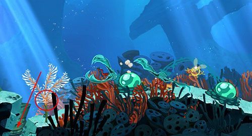 Za potworem, który będzie chciał Cię wessać znajdziesz M - Strzeż się Małego Murraya (300 L, 1:50) | Straszliwa Otchłań | Rayman Origins - Rayman Origins - poradnik do gry