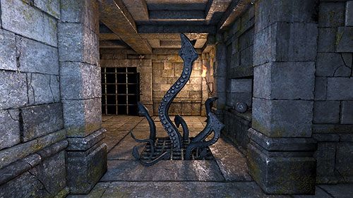 W tym miejscu znajdziesz bardzo dobrą, ciężką broń - Korbacz (Flail) - Poziom 7 - Ancient Chambers (Starożytne Komory) | Opis przejścia | Dragon Age II - Legend of Grimrock - poradnik do gry