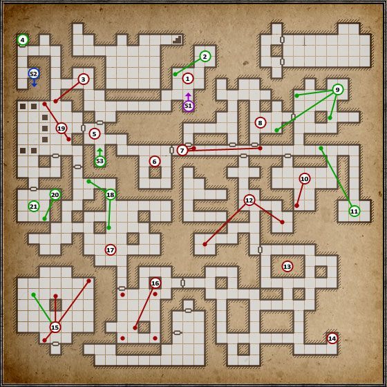 Krypta to całkowicie opcjonalny poziom, który możesz przejść w minutę, z jednych schodów prosto na drugie - Poziom 8 - The Vault (Krypta) | Opis przejścia | Dragon Age II Dziedzictwo - Legend of Grimrock - poradnik do gry