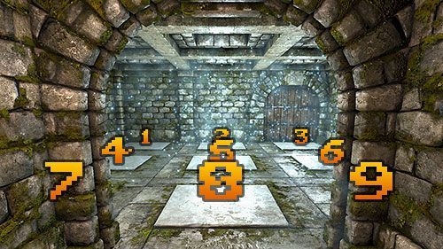 Dla ułatwienia ponumerowałem płyty tak jak klawiaturę w telefonie - Poziom 4 - Archives (Archiwa) | Opis przejścia | Dragon Age II Dziedzictwo - Legend of Grimrock - poradnik do gry
