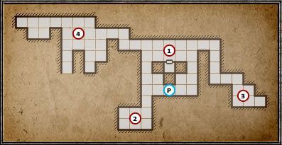 (1) - Do tej części podziemia trafisz zeskakując do jednej z zapadni w punkcie (8) - Poziom 4 - Archives (Archiwa) | Opis przejścia | Dragon Age II Dziedzictwo - Legend of Grimrock - poradnik do gry