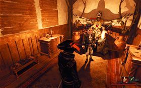 Di Silva [#4] - tajemniczego mężczyznę znajdziesz na piętrze hotelu, w górnej części miasta - Caldera 2 | Handlarze | Risen 2 Mroczne Wody - Risen 2: Mroczne wody - poradnik do gry