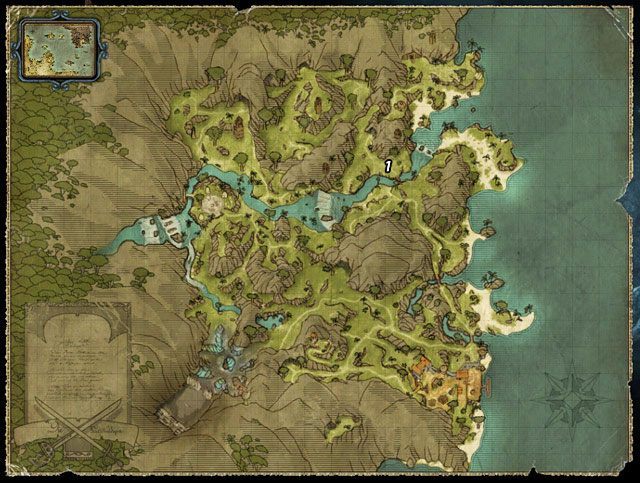 Ten quest jest częścią zadania: Statek Wrony - Ogniste ptaki blokują most | Zadania - Wybrzeże Ostrzy | Risen 2 Mroczne Wody - Risen 2: Mroczne wody - poradnik do gry
