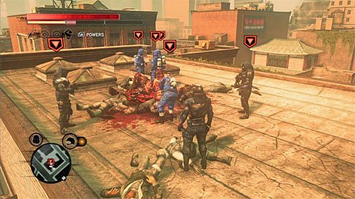 Oddział możesz odnaleźć na dachu budynku - Czerwona strefa (Red Zone) (2) | Sekrety w Prototype 2 - Prototype 2 - poradnik do gry