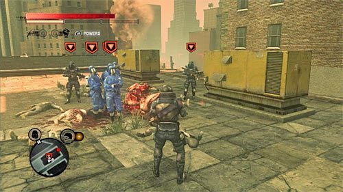 Oddział możesz odnaleźć na dachu budynku - Czerwona strefa (Red Zone) (2) | Sekrety w Prototype 2 - Prototype 2 - poradnik do gry