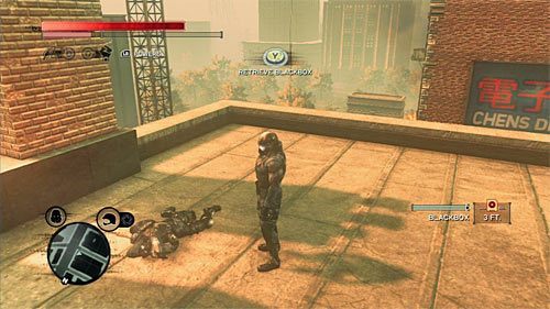 Ciało możesz odnaleźć na dachu budynku - Czerwona strefa (Red Zone) (1) | Sekrety w Prototype 2 - Prototype 2 - poradnik do gry