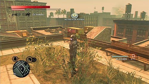 Ciało możesz odnaleźć w krzakach na jednym z dachów - Czerwona strefa (Red Zone) (1) | Sekrety w Prototype 2 - Prototype 2 - poradnik do gry