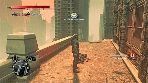 Ciało możesz odnaleźć na częściowo zniszczonym balkoniku budynku - Czerwona strefa (Red Zone) (1) | Sekrety w Prototype 2 - Prototype 2 - poradnik do gry