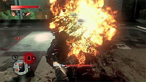 Tuż po odzyskaniu kontroli nad Hellerem szybko zabij stojących w pobliżu żołnierzy z wyrzutniami rakiet - 12 - Natural Selection | Główny wątek fabularny Prototype 2 - Prototype 2 - poradnik do gry