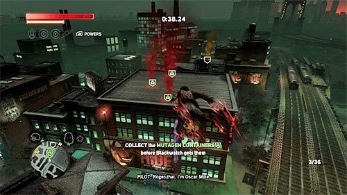 W trakcie rozgrywania tego wyścigu najwięcej uwagi poświęcaj bezpiecznemu docieraniu do sąsiednich budynków - 5 - Operation - Keyhole | Misje Blacknet w Prototype 2 - Prototype 2 - poradnik do gry