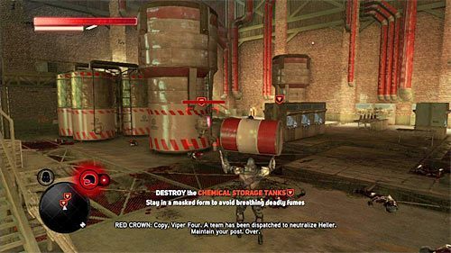Osobiście polecam do niszczenia zbiorników wykorzystywać wybuchowe beczki i inne elementy z otoczenia - 20 - Alpha Wolf | Główny wątek fabularny Prototype 2 - Prototype 2 - poradnik do gry