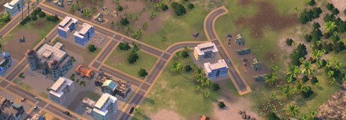 Pałac jest po lewej stronie obrazka. Farmy tytoniu leżą najbardziej na prawo. - 1 - Droga do władzy | Opis przejścia - Tropico 4 - Tropico 4 - poradnik do gry