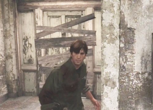 Podążaj korytarzem, a po scence podnieś siekierę ze zwłok - Misja główna - parter | Klasztor | Silent Hill Downpour - Silent Hill: Downpour - poradnik do gry