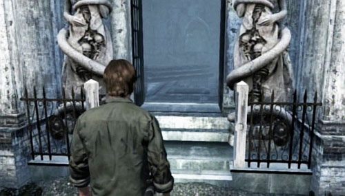 Na miejscu, po zejściu po schodach na dół, idź przed Siebie, aż zobaczysz otwartą kryptę po prawej stronie - Misje poboczne (3) | Silent Hill cz.4 | Silent Hill Downpour - Silent Hill: Downpour - poradnik do gry