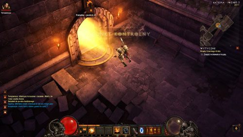 Zejdź po schodach na dół i skorzystaj z przejścia do niższej lokacji - Rządy Czarnego Króla | Zadania - Akt 1 | Solucja Diablo III - Diablo III 2.0 - poradnik do gry