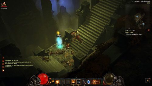 Zejdź kolejnymi schodami na dół i porozmawiaj z Alarykiem - Rozbity miecz | Zadania - Akt 1 | Solucja Diablo III - Diablo III 2.0 - poradnik do gry