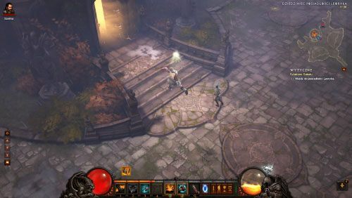 Na dziedzińcu będziesz musiał pokonać kilku Mrocznych kultystów - Szlakiem Sabatu | Zadania - Akt 1 | Solucja Diablo III - Diablo III 2.0 - poradnik do gry