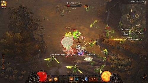Musisz zniszczyć cztery Gniazda zarazy, w których rodzą się Siewcy zarazy - Farma trupojadów | Wydarzenia - Akt 1 | Solucja Diablo III - Diablo III 2.0 - poradnik do gry