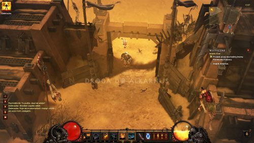 Po wyjściu z Posterunku dowodzenia po drugiej stronie znajdziesz się w Kąsających piaskach - Miasto Krwi | Zadania - Akt 2 | Solucja Diablo III - Diablo III 2.0 - poradnik do gry
