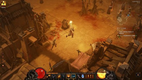 Skieruj się wąskim przejściem w głąb miasta, gdzie spotkasz jeszcze więcej piekielnych sług - Miasto Krwi | Zadania - Akt 2 | Solucja Diablo III - Diablo III 2.0 - poradnik do gry