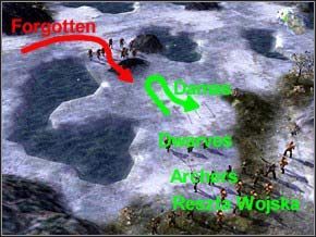 Ustaw krasnali i łuczników w linii, biegnij dalej tylko Damasem - Misja 24 - Vengeance - Myth III: Era Wilka - poradnik do gry