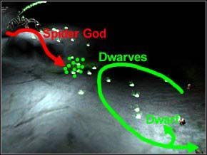 Królowa jest za duża do Taina - trzeba będzie poradzić sobie w inny sposób - Misja 18 - The Spider God - Myth III: Era Wilka - poradnik do gry
