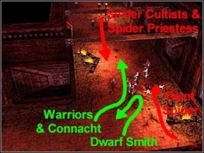 Zabij kilku kultystów i poczekaj, aż większa grupa zacznie biec z naprzeciwka - Misja 17 - The Smiths Forge - Myth III: Era Wilka - poradnik do gry