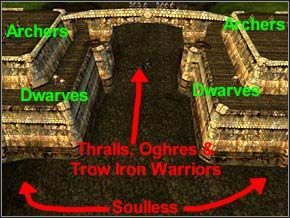 Jak tylko uzyskasz kontrolę, musisz szybko wydać kilkanaście rozkazów - Misja 12 - Siege Of Llancarfan - Myth III: Era Wilka - poradnik do gry