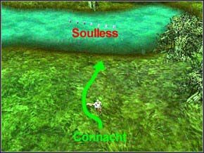 Na rzece stoi siedmiu Soullessów - wciągnij środkowego, resztę zabij łucznikami - Misja 10 - Imprisonment - Myth III: Era Wilka - poradnik do gry