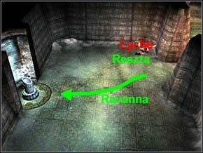 Stań w rogu pomieszczenia trzema bohaterami, a czwartym podejdź i kliknij na kulę - w ten sposób otworzysz drzwi i będziesz otwierał następne - Misja 7 - The Crypt Of Mazzarin - Myth III: Era Wilka - poradnik do gry