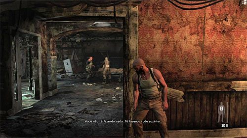 Ustaw się przy wejściu do pomieszczenia, w którym przebywają pierwsi przeciwnicy - Przeprawa przez zniszczone pomieszczenia hotelu | Rozdział XII | Max Payne 3 - Max Payne 3 - poradnik do gry