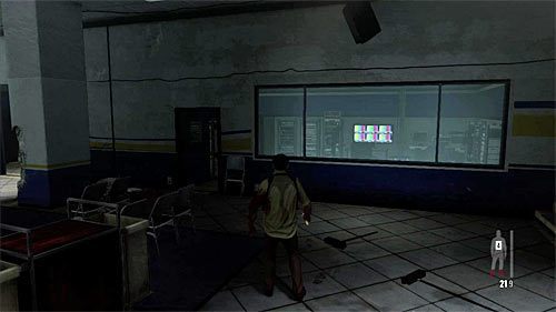 Po wygranej bitwie koniecznie zbadaj pokazany na powyższym screenie prawy pokój nagrań, albowiem ukryto w nim fragment broni [Złota broń - Pistolet maszynowy M10 1/3] - Podróż do strefy dla fanów | Rozdział III | Solucja Max Payne 3 - Max Payne 3 - poradnik do gry