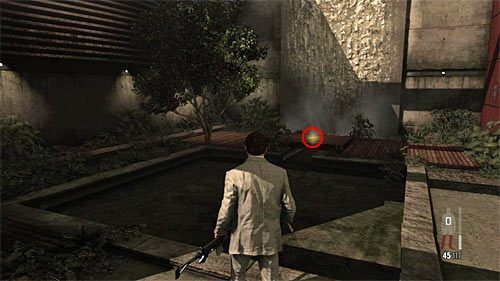 Dopiero teraz skorzystaj ze schodów prowadzących do atrium i biura Rodrigo Branco - Dotarcie do biura Rodriga | Rozdział VI | Solucja Max Payne 3 - Max Payne 3 - poradnik do gry