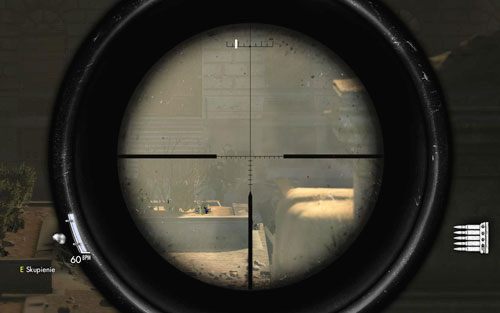 W przypadku gry na najwyższym poziomie trudności ogromne znaczenie odgrywa odległość od celu jak i wiatr aktualnie panujący - Garść porad do Sniper Elite V2 - Sniper Elite V2 - poradnik do gry