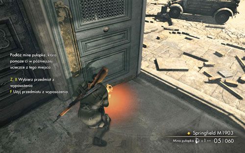 Dowiesz się również jak podkładać minę pułapkę - Prolog | Opis przejścia Sniper Elite V2 - Sniper Elite V2 - poradnik do gry
