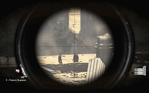 Obejrzysz wstawkę filmową, na której przybywa na spotkanie, z Rosyjskim informatorem, Von Eisenberg - Twój cel - Prolog | Opis przejścia Sniper Elite V2 - Sniper Elite V2 - poradnik do gry