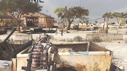 Schodząc ze zbocza dostrzeżemy dwóch przeciwników, oznaczamy ich i eliminujemy jednoczesnym strzałem - Misja 2 Subtle Arrow (3) | Opis przejścia Ghost Recon - Future Soldier - Tom Clancys Ghost Recon: Future Soldier - poradnik do gry