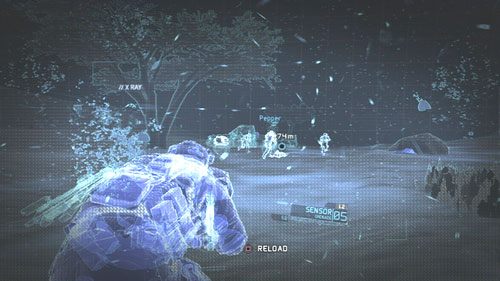 Gdy dopadnie nas burza piaskowa przechodzimy w tryb Magnetic View i ruszamy do kolejnych punktów nawigacyjnych - Misja 2 Subtle Arrow (3) | Opis przejścia Ghost Recon - Future Soldier - Tom Clancys Ghost Recon: Future Soldier - poradnik do gry