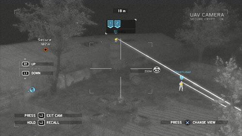 Naszym następnym celem jest żołnierz obserwujący okolice rzeki z wieży i jego kompan tuż pod nim - Misja 9 Valiant Hammer (1) | Opis przejścia Ghost Recon - Future Soldier - Tom Clancys Ghost Recon: Future Soldier - poradnik do gry