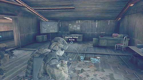 Po walce udajemy się do punktu nawigacyjnego i zbieramy informacje o posunięciach wroga - Misja 9 Valiant Hammer (1) | Opis przejścia Ghost Recon - Future Soldier - Tom Clancys Ghost Recon: Future Soldier - poradnik do gry