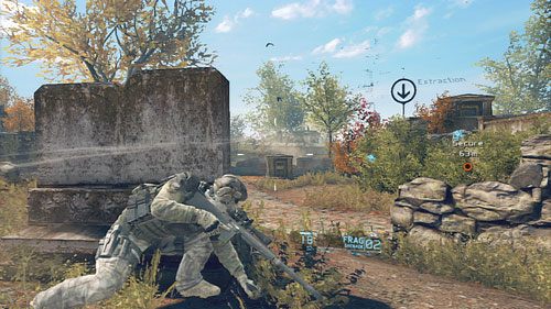 Właściwie uzbrojeni zaczynamy przedzierać się przez cmentarz - Misja 9 Valiant Hammer (3) | Opis przejścia Ghost Recon - Future Soldier - Tom Clancys Ghost Recon: Future Soldier - poradnik do gry
