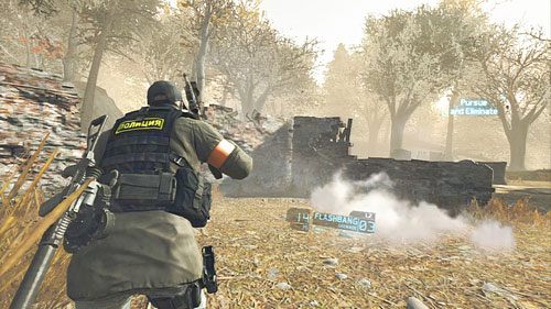 Jak tylko oczyścimy teren sprintem biegniemy w stronę uciekającego VIP-a - Misja 12 Shattered Mountain (2) | Opis przejścia Ghost Recon - Future Soldier - Tom Clancys Ghost Recon: Future Soldier - poradnik do gry