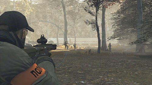 Po krótkim przerywniku i zeskoku ze skarpy zaczniemy przedzierać się przez zastępy przeciwników w stronę torów - Misja 12 Shattered Mountain (2) | Opis przejścia Ghost Recon - Future Soldier - Tom Clancys Ghost Recon: Future Soldier - poradnik do gry