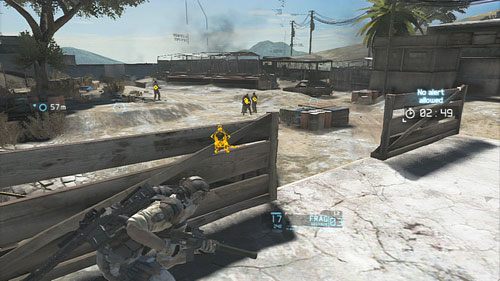 Musimy teraz wychylić się z za zasłony i szybko zabić wszystkich żołnierzy na placu - Misja 1 Nimble Guardian | Wyzwania w Ghost Recon - Future Soldier - Tom Clancys Ghost Recon: Future Soldier - poradnik do gry